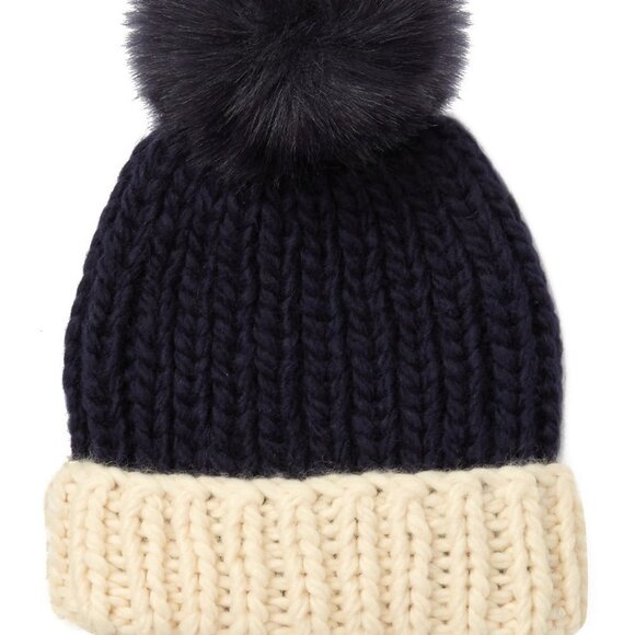 Kyi Kyi Faux Fur Pompom Knit Beanie - Picture 9 of 9